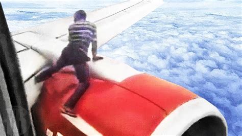 man falls out of airplane